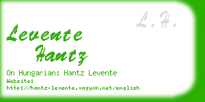 levente hantz business card